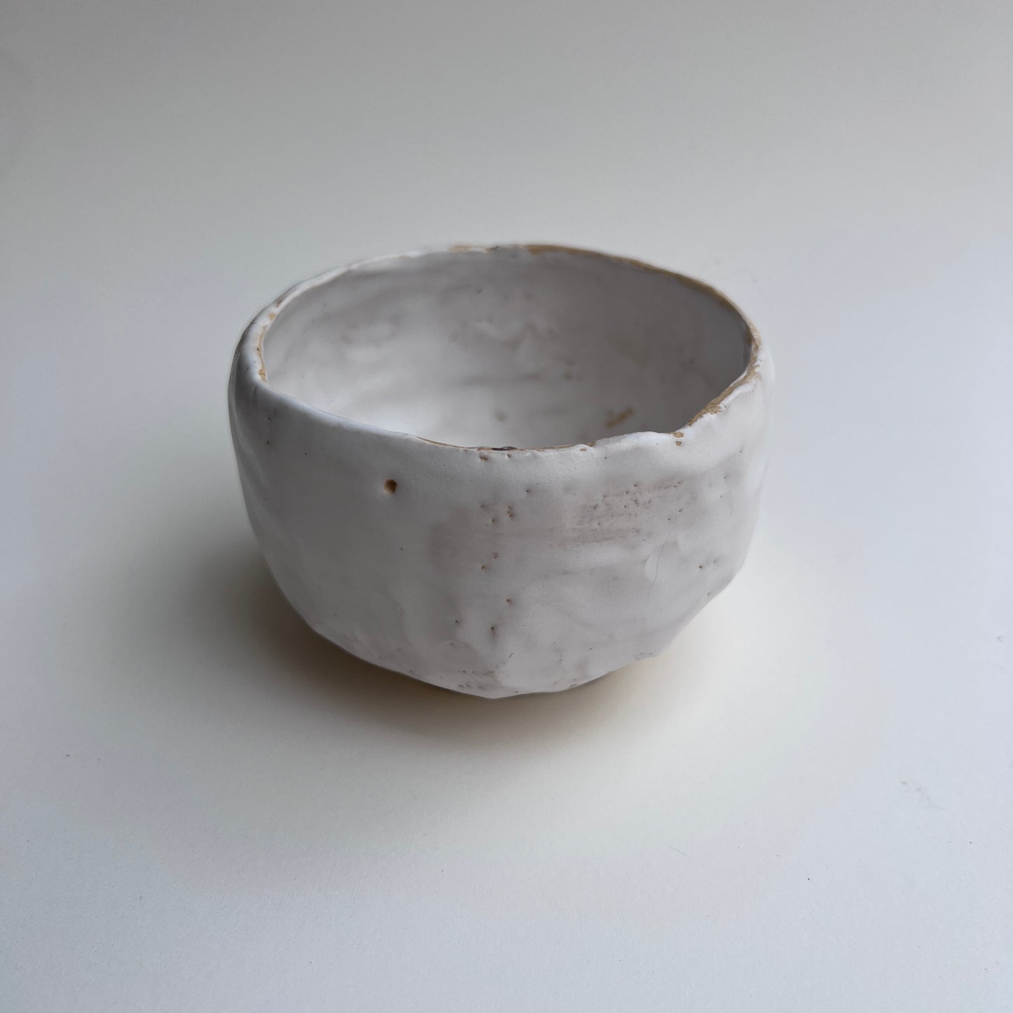 Large, White, Carved, Sake Cup