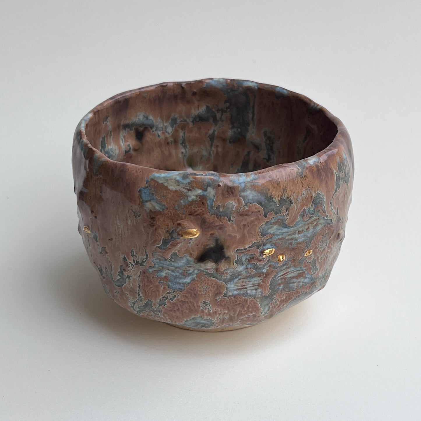 Carved, Sake Cup with Gold Details
