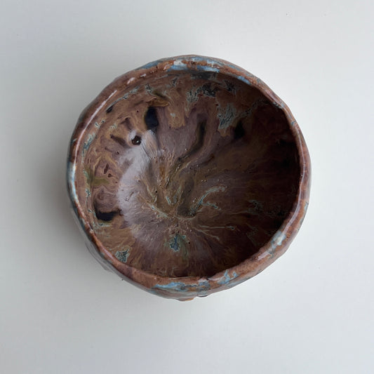 Carved, Sake Cup with Gold Details