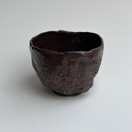 Brown Lava Glaze Sake Cup