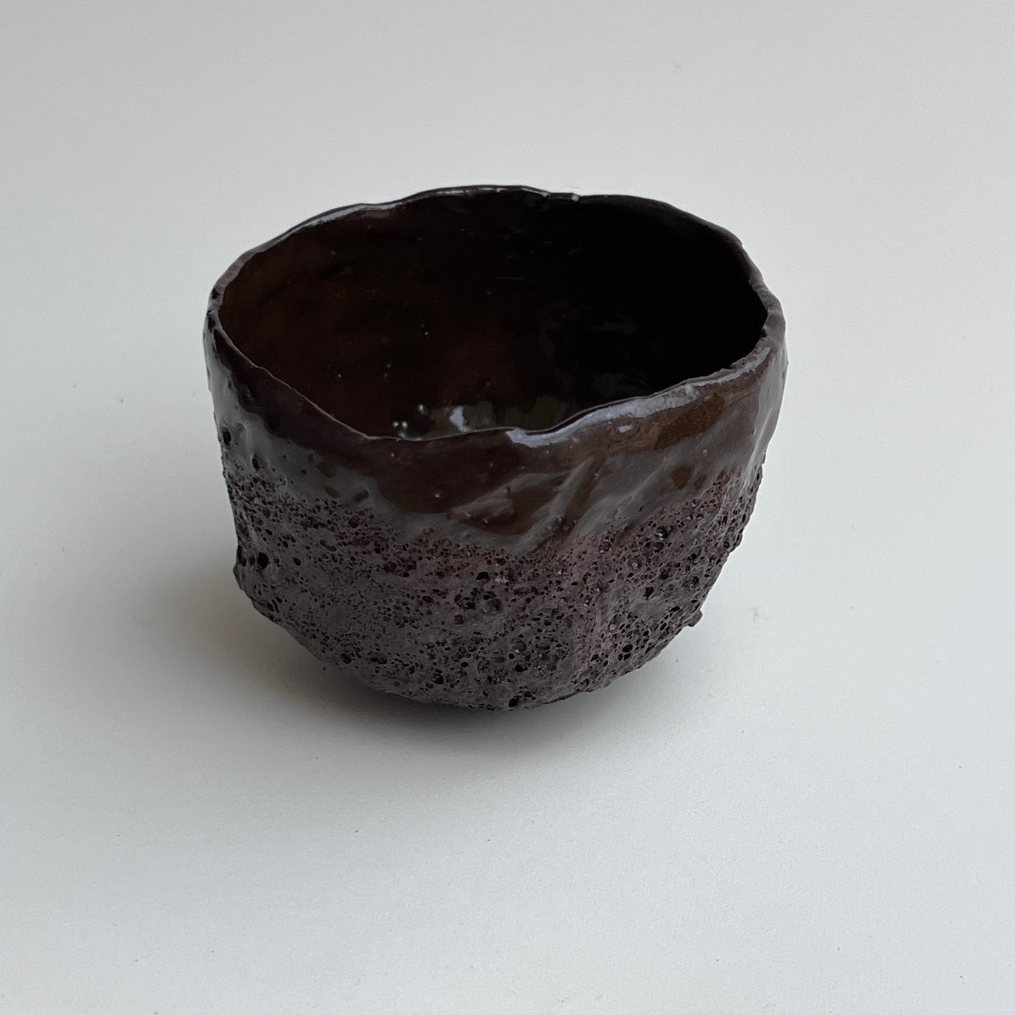 Brown Lava Glaze Sake Cup