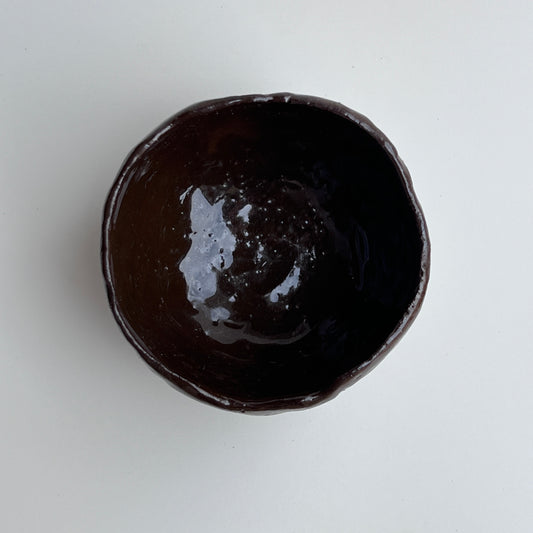Brown Lava Glaze Sake Cup