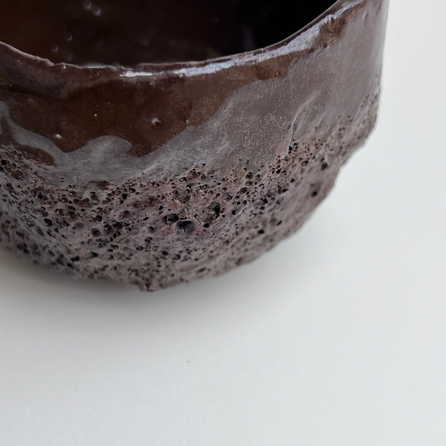 Brown Lava Glaze Sake Cup