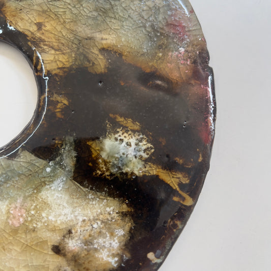 Abstract Glaze Stoneware Sky Disk (2024)
