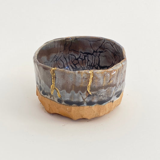 Small, Carved, Sake Cup 16