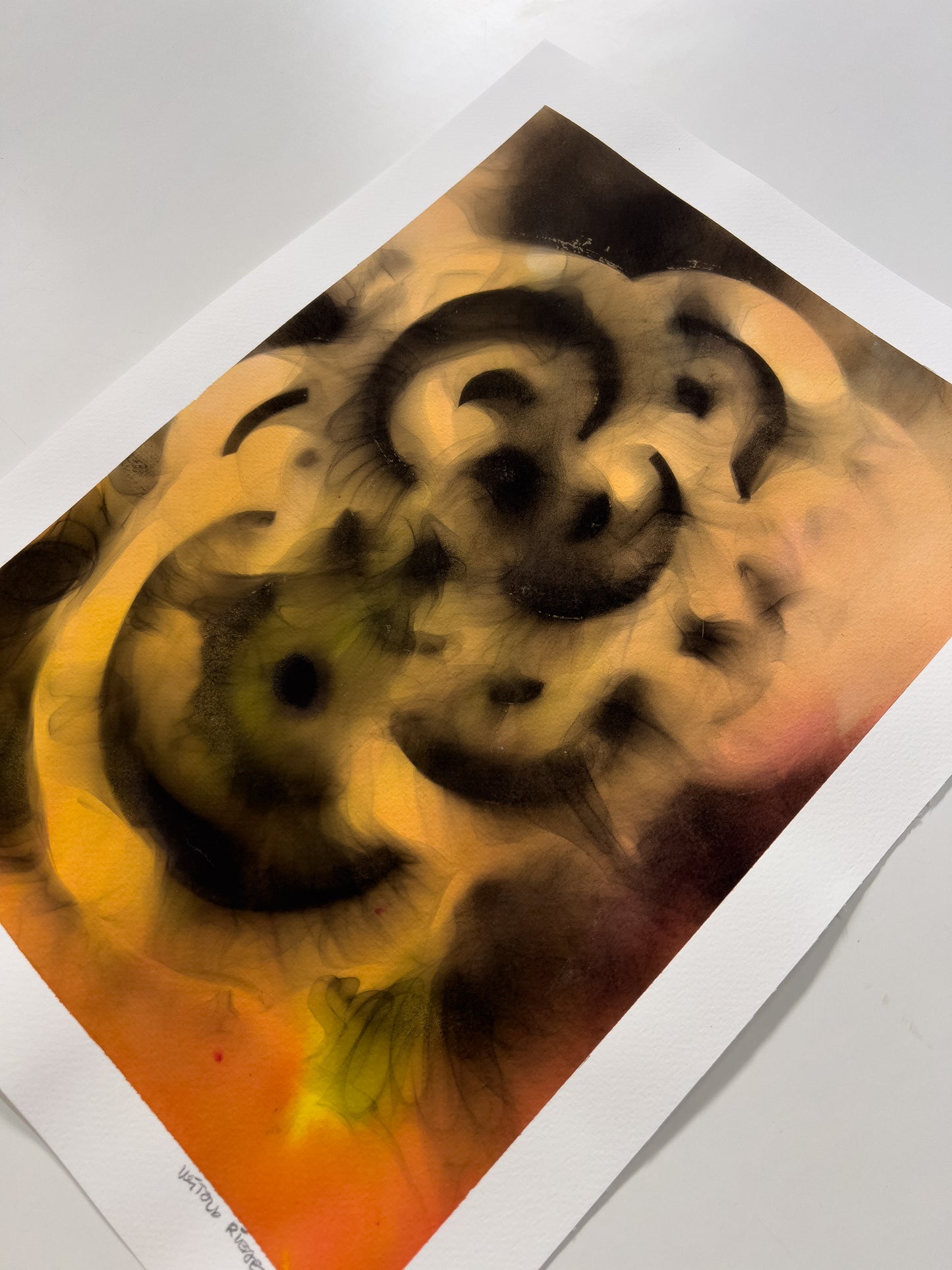 Smoke-Particle Photogram Drawing 007