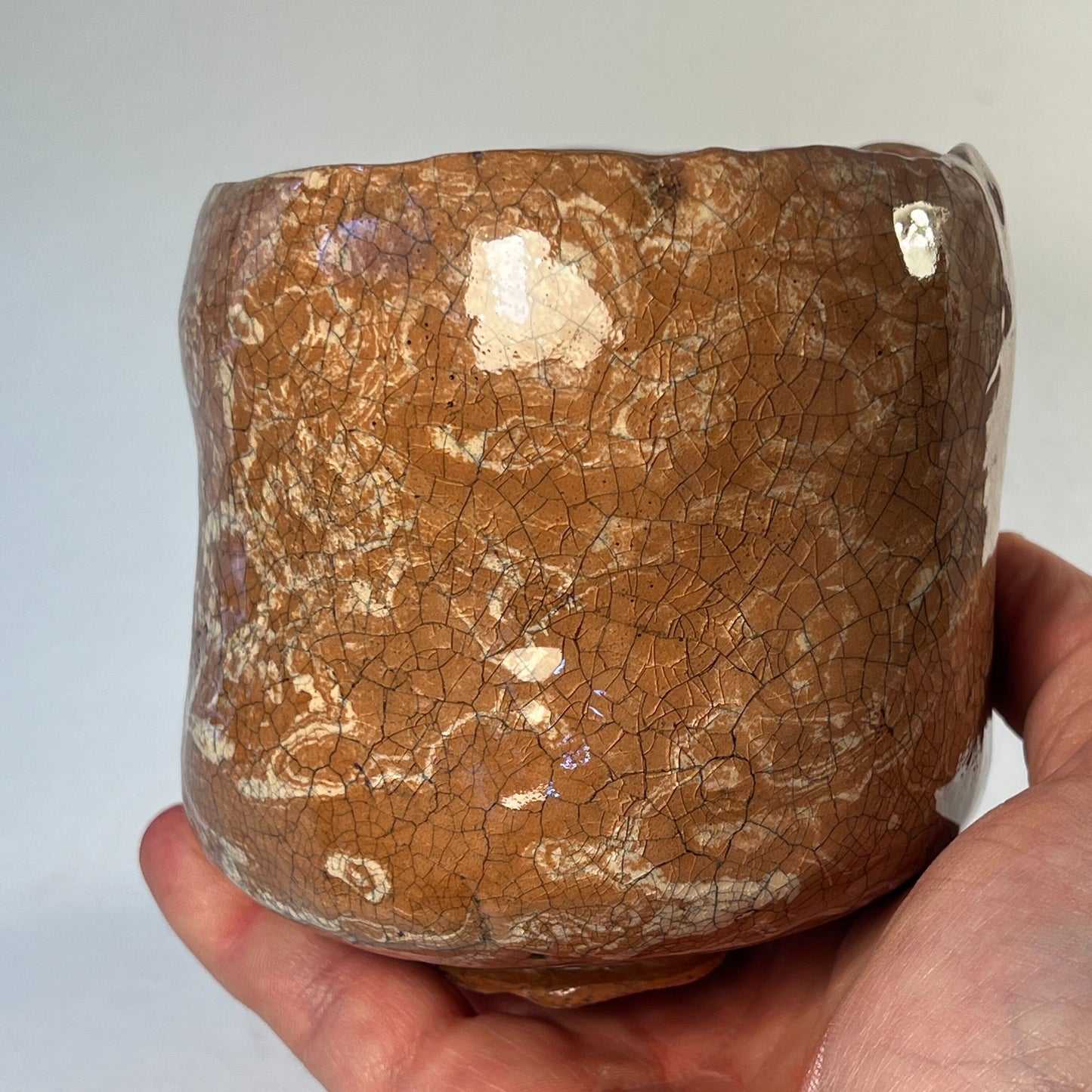 Large Nerikomi Tea Bowl Winter