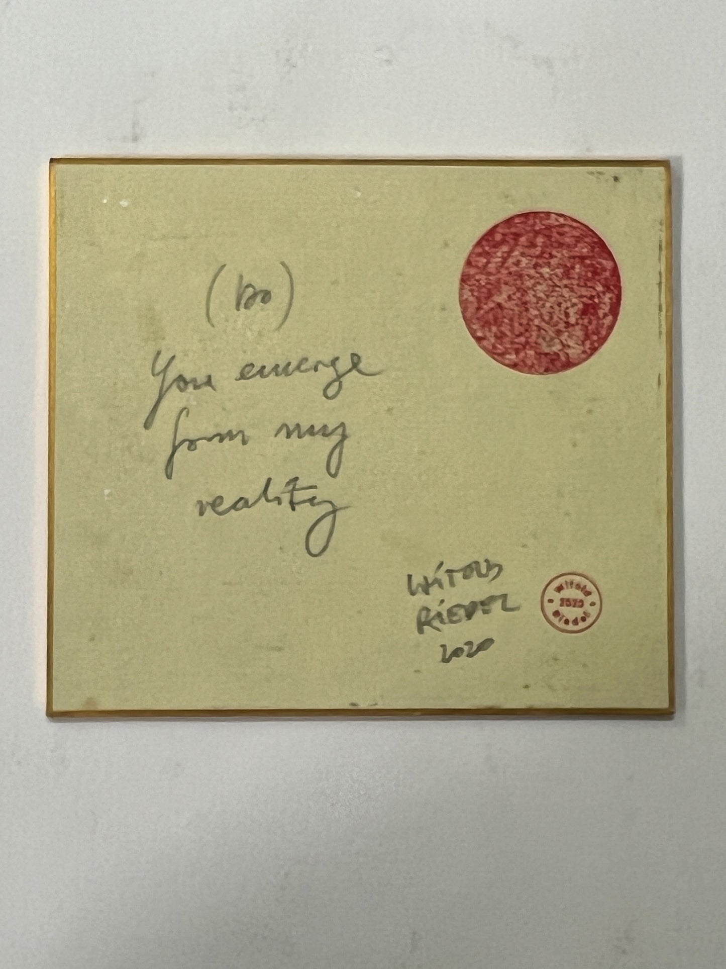 '(Do) You emerge from my reality' 2023