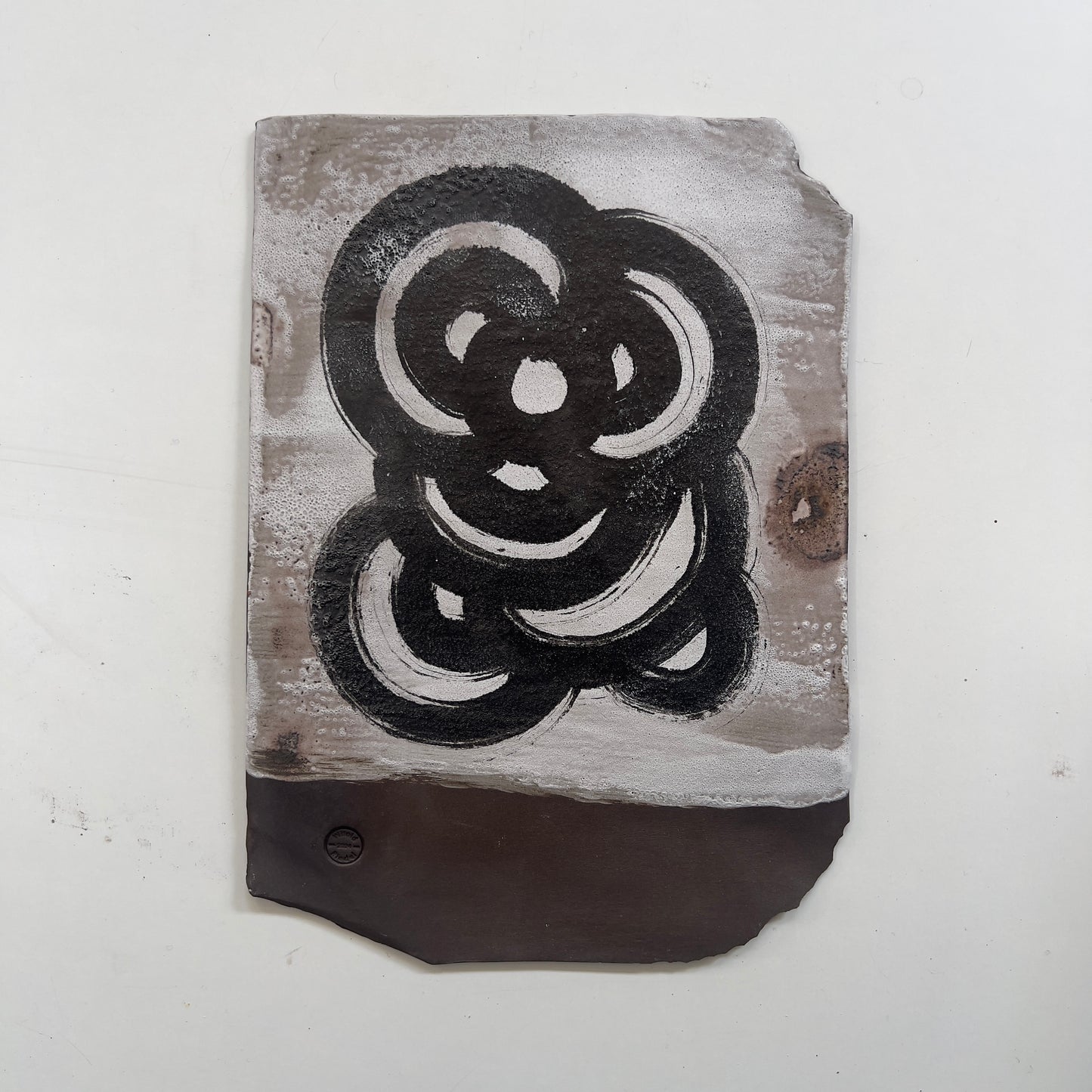 Drawing on stoneware Tile (2024)