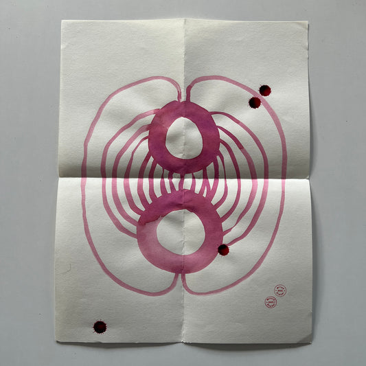 Mail art drawing 2023 interconnected blood system 03