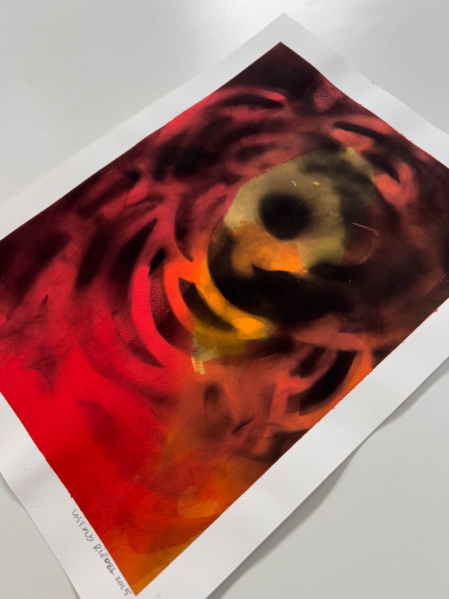 Smoke-Particle Photogram Drawing 001