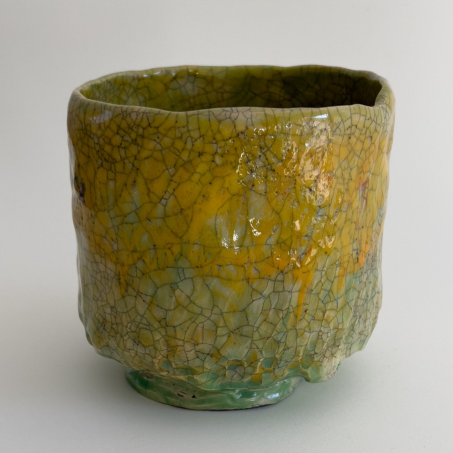 Celadon and sunshine winter tea bowl